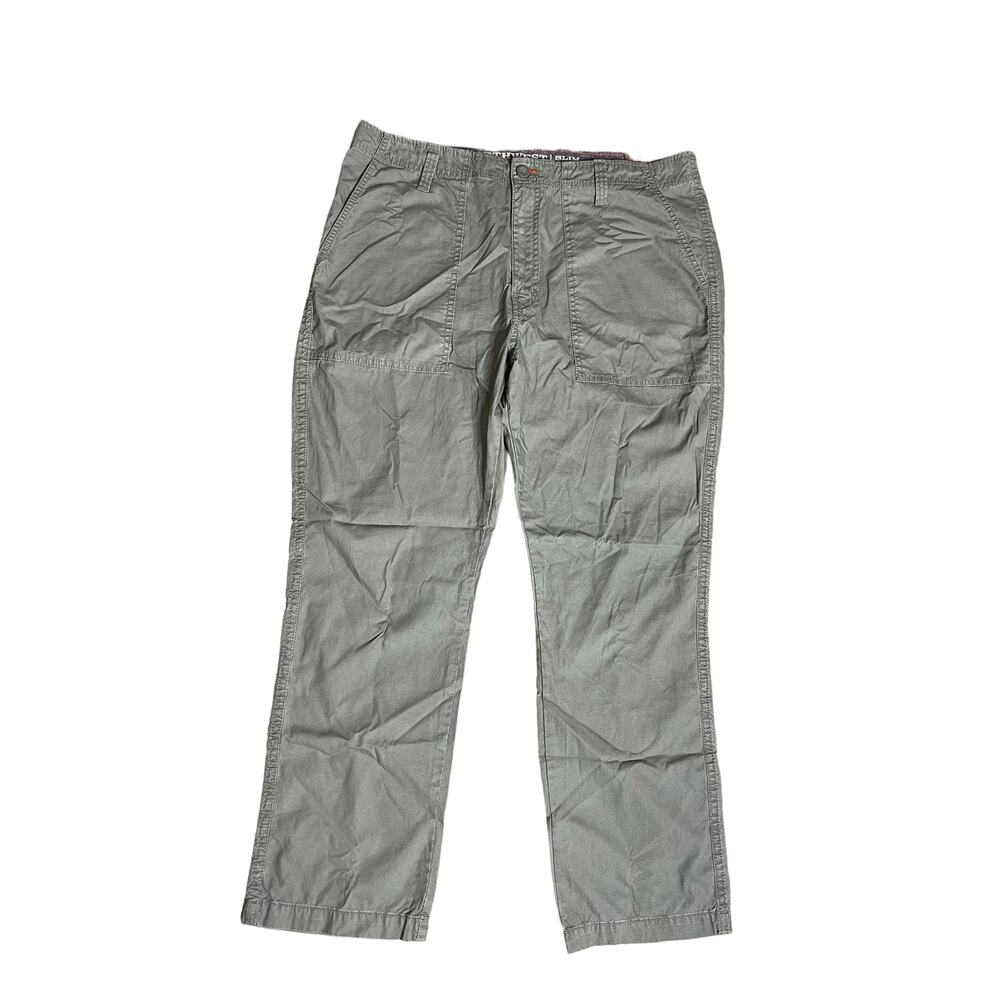 Northwest Territory Drawstring Cargo Utility Cropped Pants Green Olive Sz 38x30